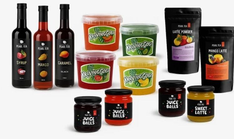 Bubble Tea ingredients and Onigiri packaging from BobaBit