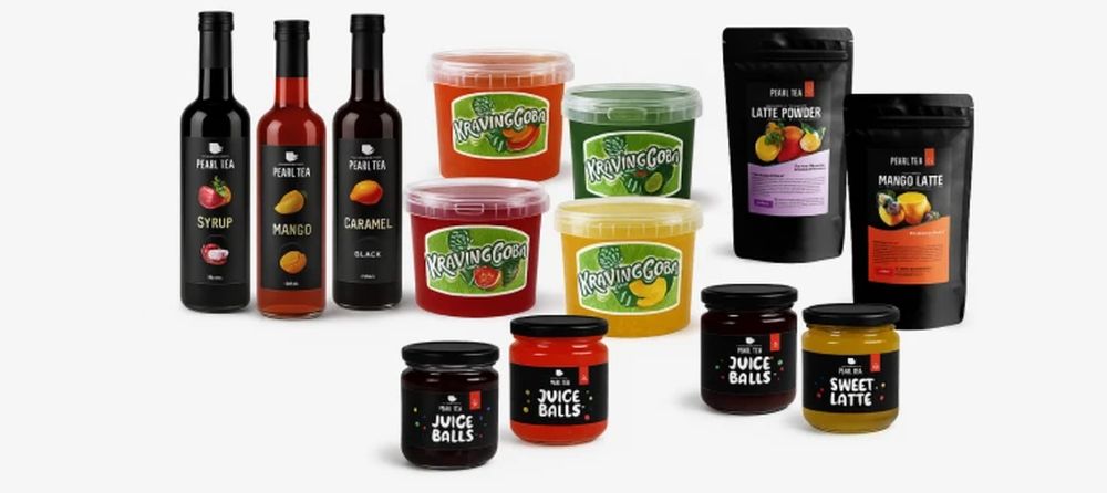 Bubble Tea ingredients and Onigiri packaging from BobaBit